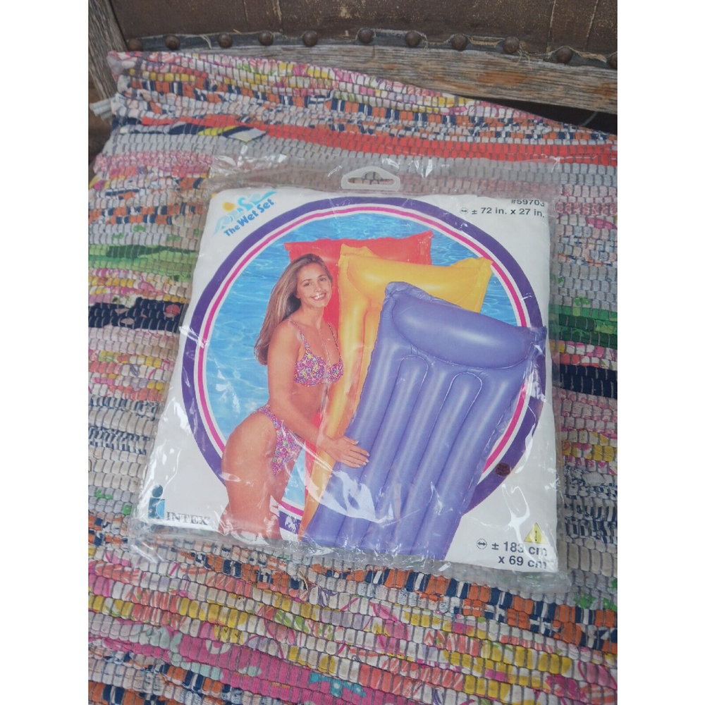 Intex 1996 Wet Set Yellow Inflatable Raft Vintage